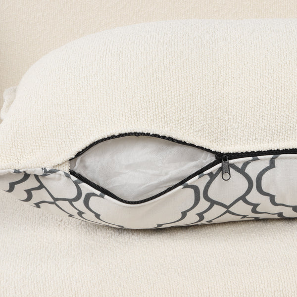 PERCINCE Convertible Modular Free Combination 4 Seater Chenille Fabric Sectional sofa with 5 Pillows