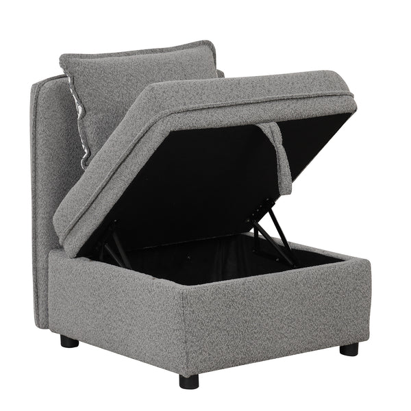 PERCINCE Convertible Modular Free Combination 4 Seater Chenille Fabric Sectional sofa with 5 Pillows