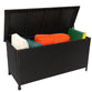 Odaof 120 Gallon Rattan Waterproof Storage with Wheels Storage Box Deck Box