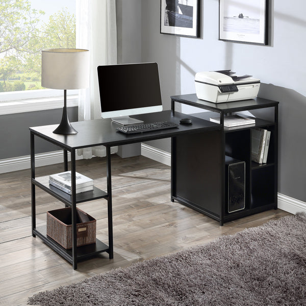 MAEMTTES Home Office Computer Desk with Storage Shelf