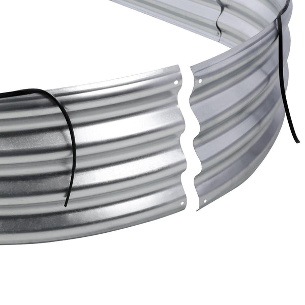 Oval Large Metal Galvanized Raised Garden Bed Kit Planter Raised - RaDEWAY