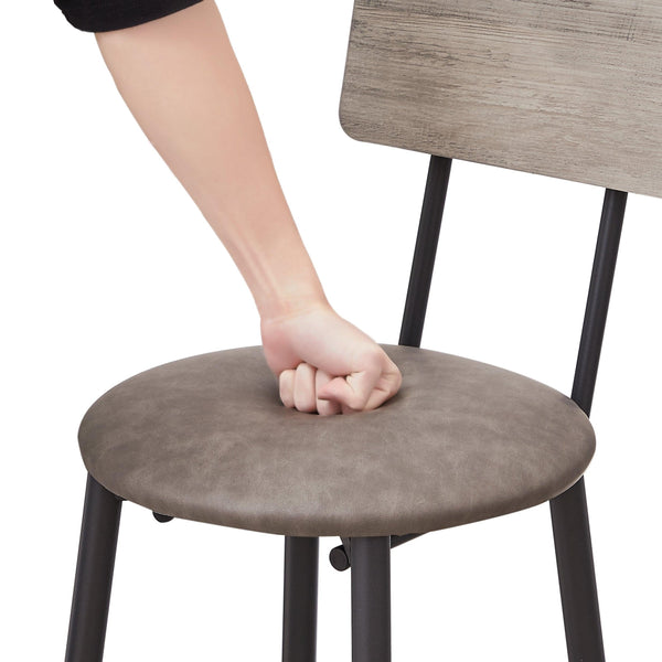 Leather Bar Chair with High-Density Sponge PU Chair Counter Height Pub Kitchen Stools - RaDEWAY