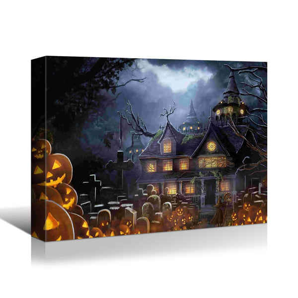 Framed Canvas Wall Art Decor Painting For Halloween Ready To Hang - RaDEWAY