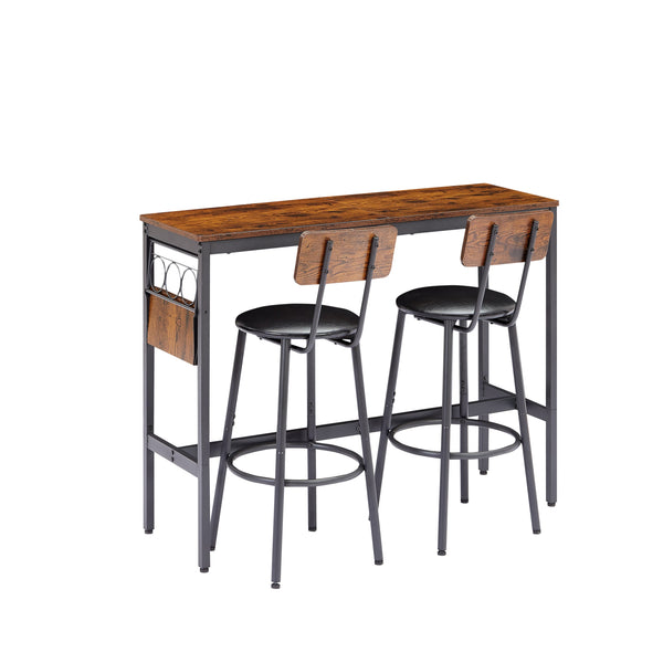 HAVCAASH Bar Table Set with wine bottle storage rack