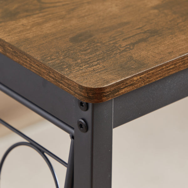 HAVCAASH Bar Table Set with wine bottle storage rack