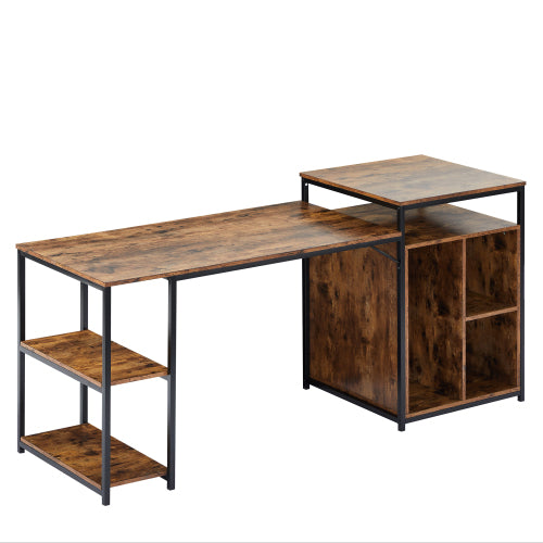 MAEMTTES Home Office Computer Desk with Storage Shelf