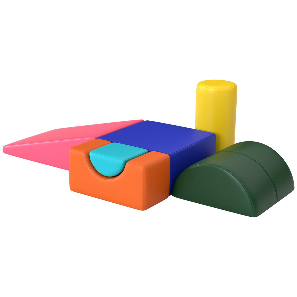 6 Piece Kids Soft Play Corner Climbers Foam Play Set