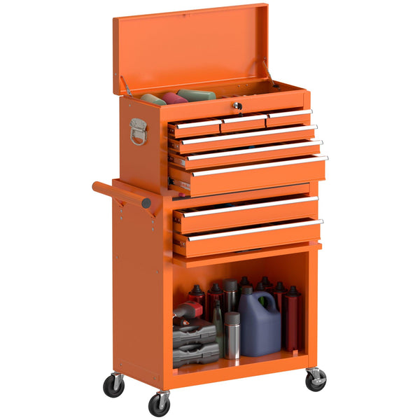 Large Capacity Rolling Toolbox with 8 Drawers, Tool Chest on Wheels - RaDEWAY