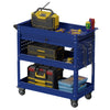 3 Tiers Tooling Box Truck on Wheels with Drawer for Garage Repair Shop - RaDEWAY