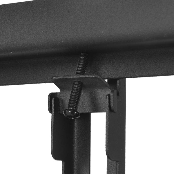 Wooden Storage Tv Stand With Black Tempered Adjustable Universal Swivel Entertainment Center - RaDEWAY