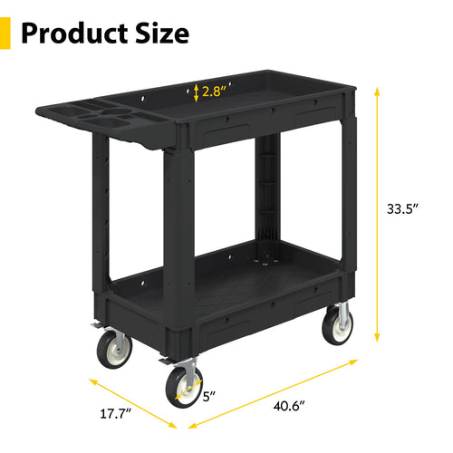Odaof Plastic Utility Cart on Wheels