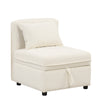 PERCINCE Convertible Modular Free Combination 4 Seater Chenille Fabric Sectional sofa with 5 Pillows