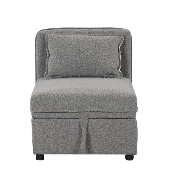 PERCINCE Convertible Modular Free Combination 4 Seater Chenille Fabric Sectional sofa with 5 Pillows