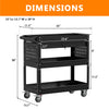 Odaof 3 Tiers Tooling Box Truck on Wheels with Drawer