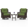 Outdoor Wicker Patio Bistro Set with Side Table with Cushions - RaDEWAY