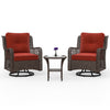 Outdoor Wicker Patio Bistro Set with Side Table with Cushions - RaDEWAY