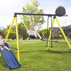 5 in 1 Outdoor Tolddler Swing Set with Steel Frame for Playgrond - RaDEWAY