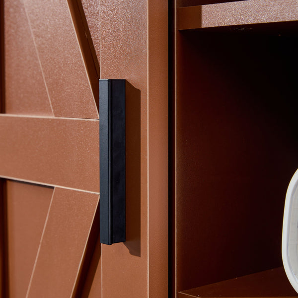 5-layer toilet wooden wall-mounted storage cabinet with adjustable door - RaDEWAY