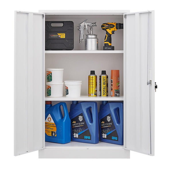 Metal Locking Storage Folding Filing Storage Cabinet for Home Office School Garage - RaDEWAY