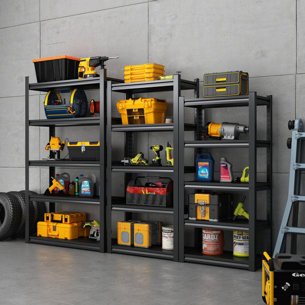 Heavy Duty 5-Tier Metal Shelving Unit for Garage, Basement, Kitchen, Pantry, Closet - RaDEWAY