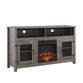 Odaof TV Stand Flat Screen TV with Storage Cabinet and Adjustable Shelves