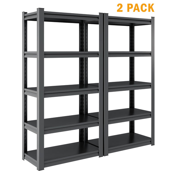 Heavy Duty 5-Tier Metal Shelving Unit for Garage, Basement, Kitchen, Pantry, Closet - RaDEWAY