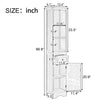 Tall Bathroom Freestanding Storage Cabinet with Drawer Adjustable Shelf - RaDEWAY
