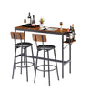 HAVCAASH Bar Table Set with wine bottle storage rack