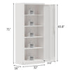 Large Metal Storage Cabinet with Locking Doors and Adjustable Shelf - RaDEWAY