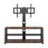 Wooden Storage Tv Stand With Black Tempered Adjustable Universal Swivel Entertainment Center - RaDEWAY